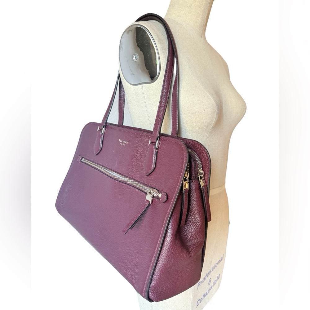 Authentic Kate Spade Mulberry Polly large tote Shoulder work pebble leather Bag